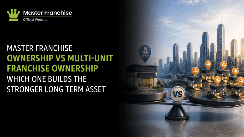 Master franchise versus multi unit franchise ownership.
