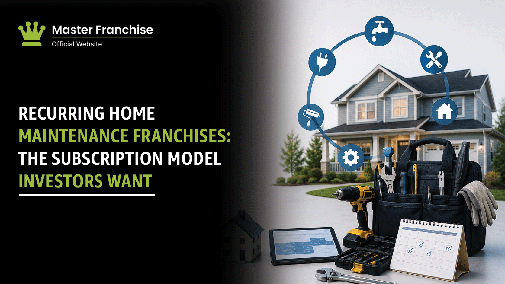 Recurring home maintenance franchise subscription model.