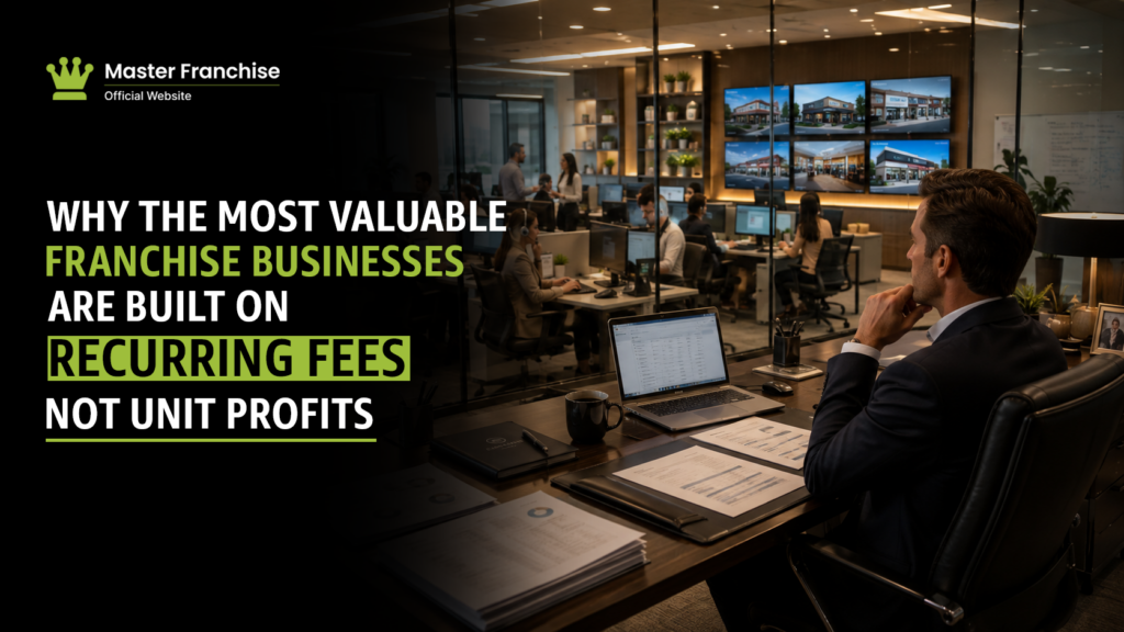 Franchise recurring fees versus unit profits value.