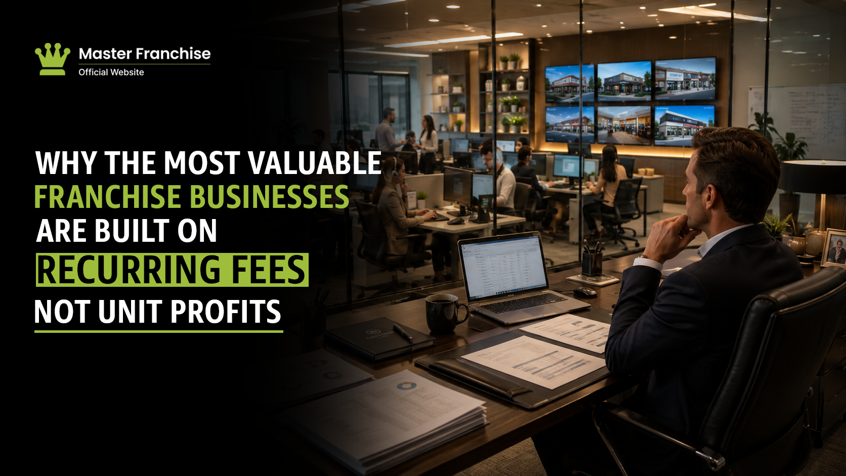 Franchise recurring fees versus unit profits value.