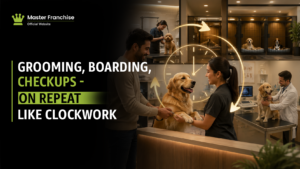Pet services recurring cycle grooming daycare boarding.