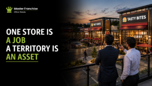 Single store versus territory food franchise ownership.