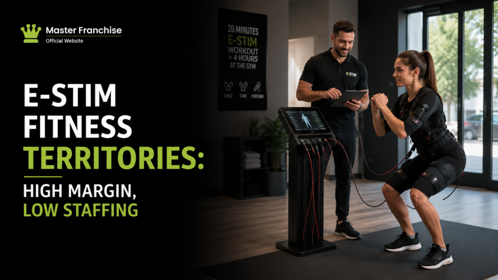 E-stim fitness franchise territory high margin low staffing.