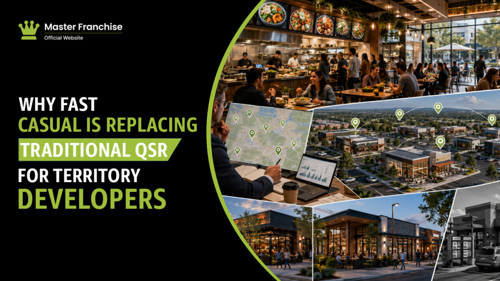 Fast casual franchise territory replacing traditional QSR.