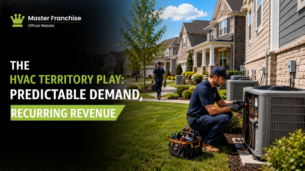 HVAC franchise territory predictable demand recurring revenue.