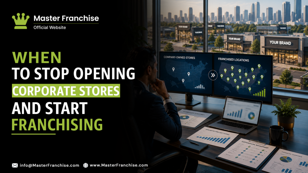Corporate stores versus franchising expansion strategy.