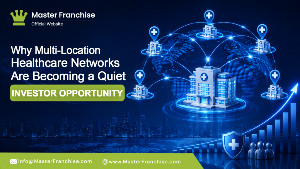 Multi-location healthcare network franchise territory building regional care infrastructure.
