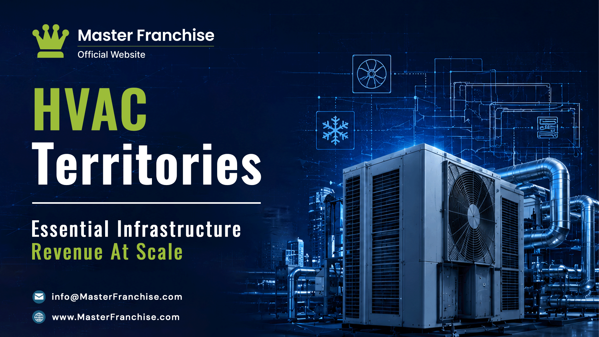 HVAC franchise territories featuring commercial heating and cooling infrastructure designed for scalable recurring revenue.