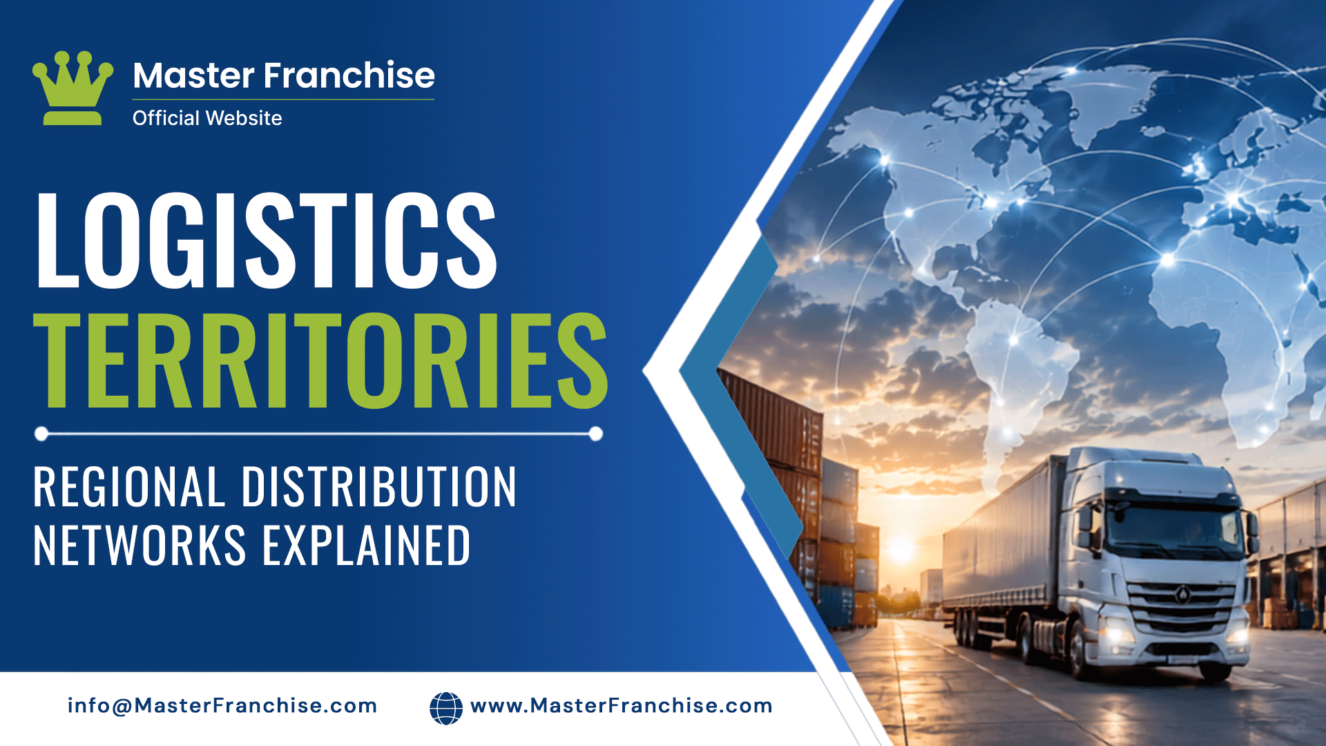 Logistics territories highlighting regional distribution networks, freight movement, and connected supply chain operations.