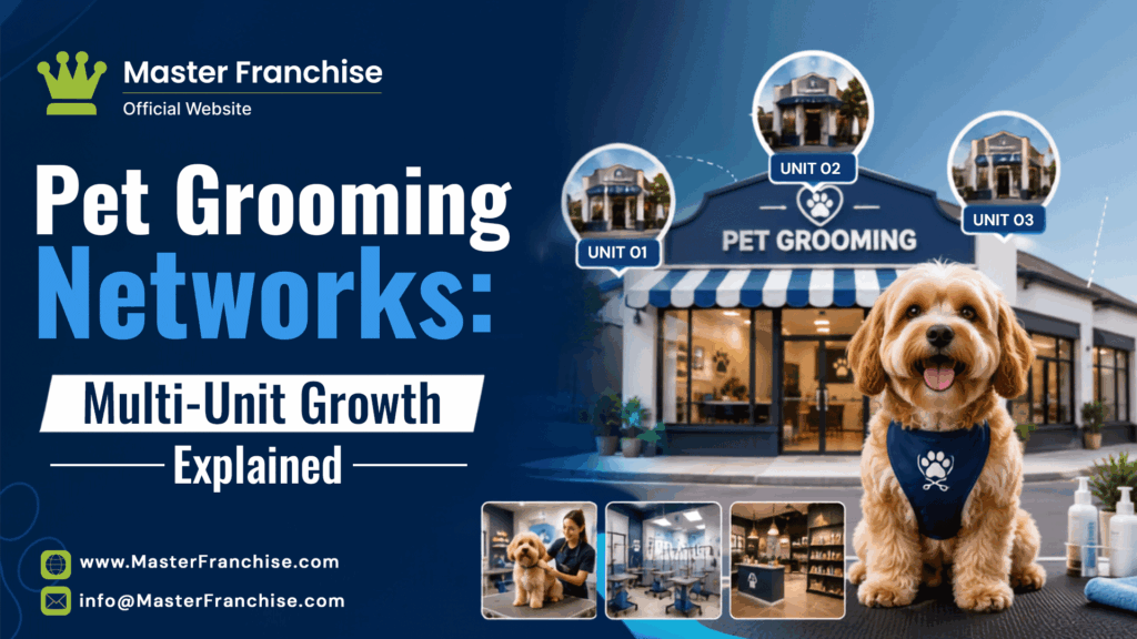 Pet grooming franchise network featuring multiple locations that support scalable multi unit business growth.
