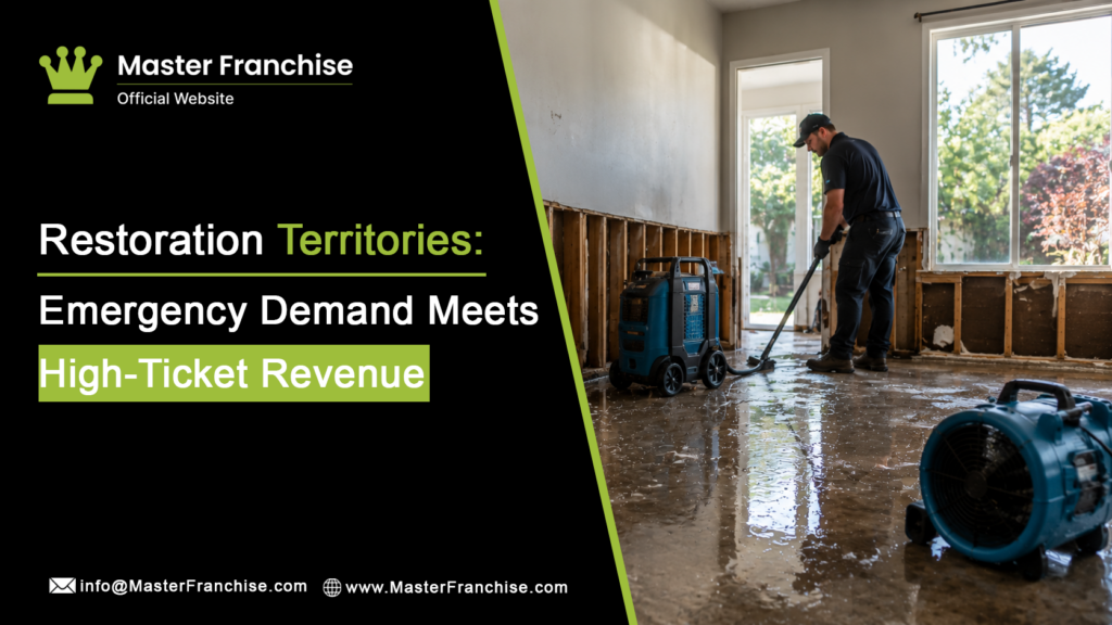 Restoration franchise territory emergency demand high ticket revenue.