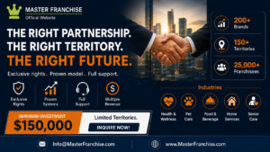 Master Franchise partnership campaign highlighting exclusive territories, proven business systems, and scalable franchise opportunities.