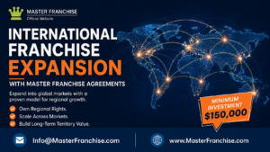 Master Franchise international franchise expansion campaign highlighting global market opportunities, regional rights, and scalable business growth.