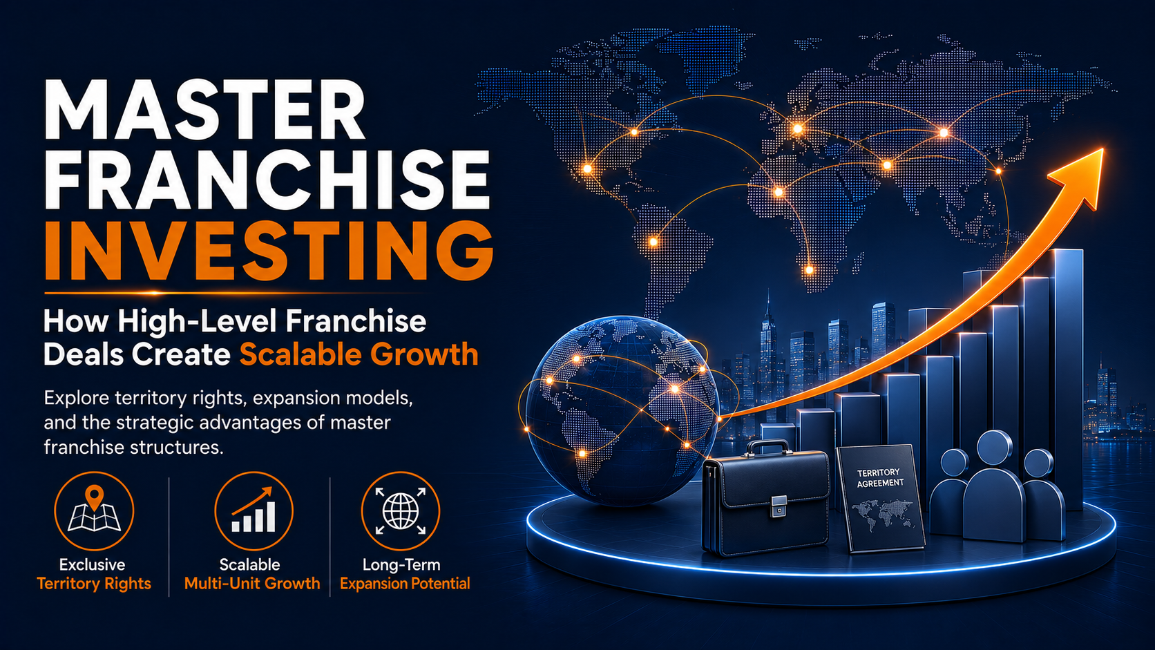 Master Franchise opportunities highlighting premium territory rights, multi-unit growth, and long-term franchise expansion.